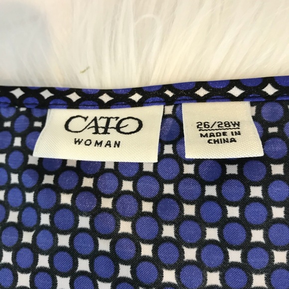 Cato Woman 26/28w blue short sleeve blouse - Picture 3 of 7